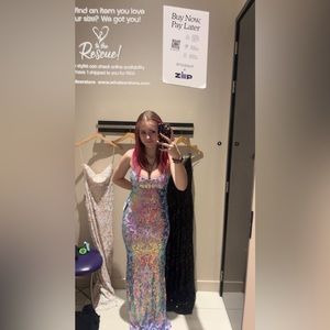 lavender prom dress sequin